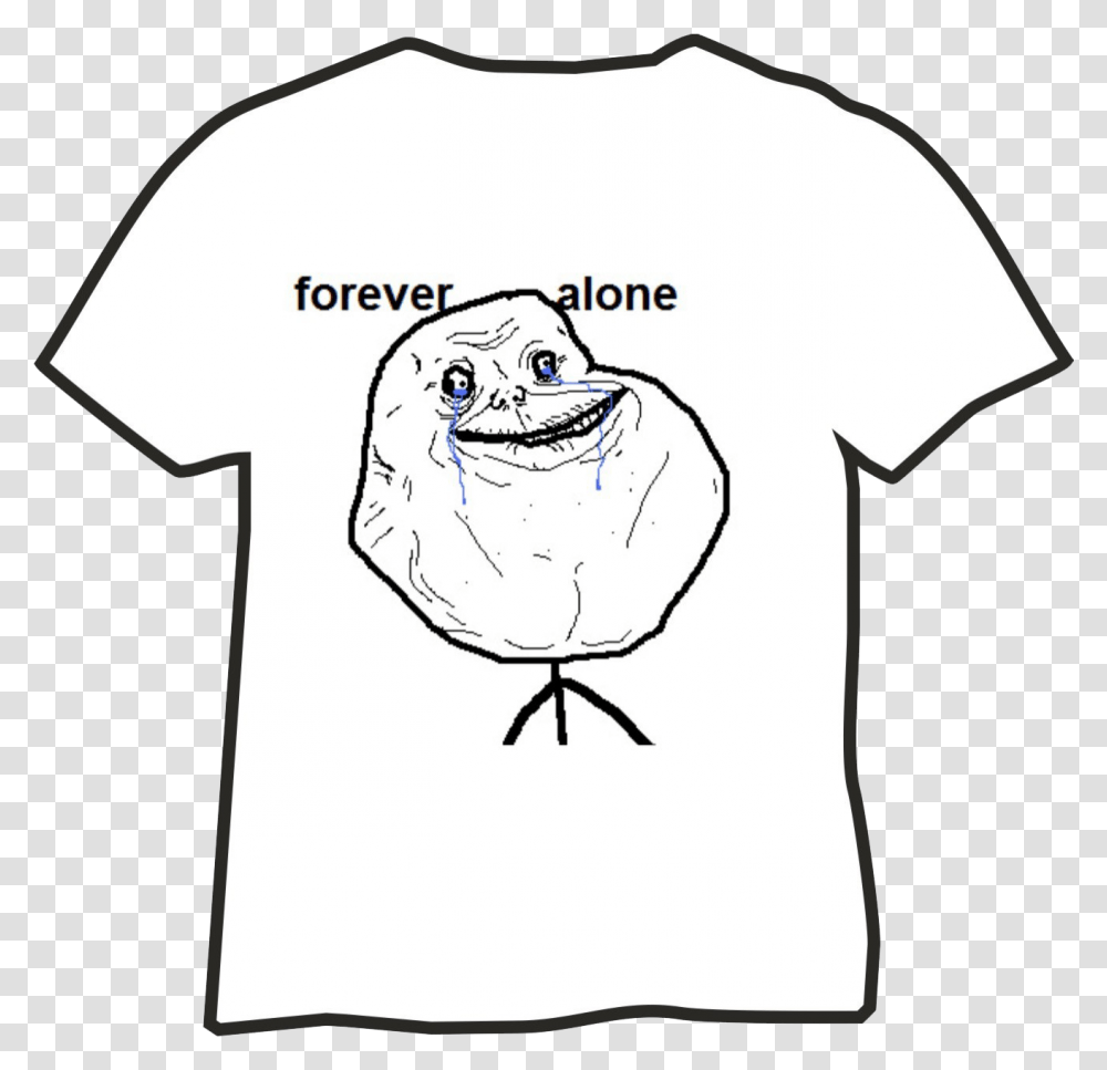 Forever Alone Meme Download Forever Alone Meme, Apparel, T-Shirt Transparent Png