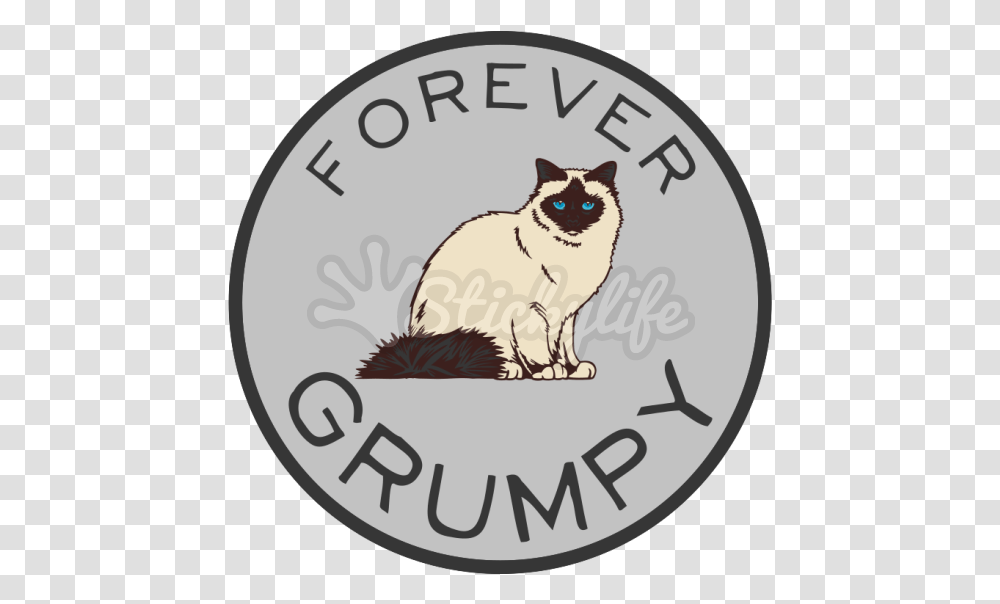 Forever Grumpy Cat Circle Car Magnet E Pluribus Unum One Dollar Coin, Pet, Mammal, Animal, Label Transparent Png