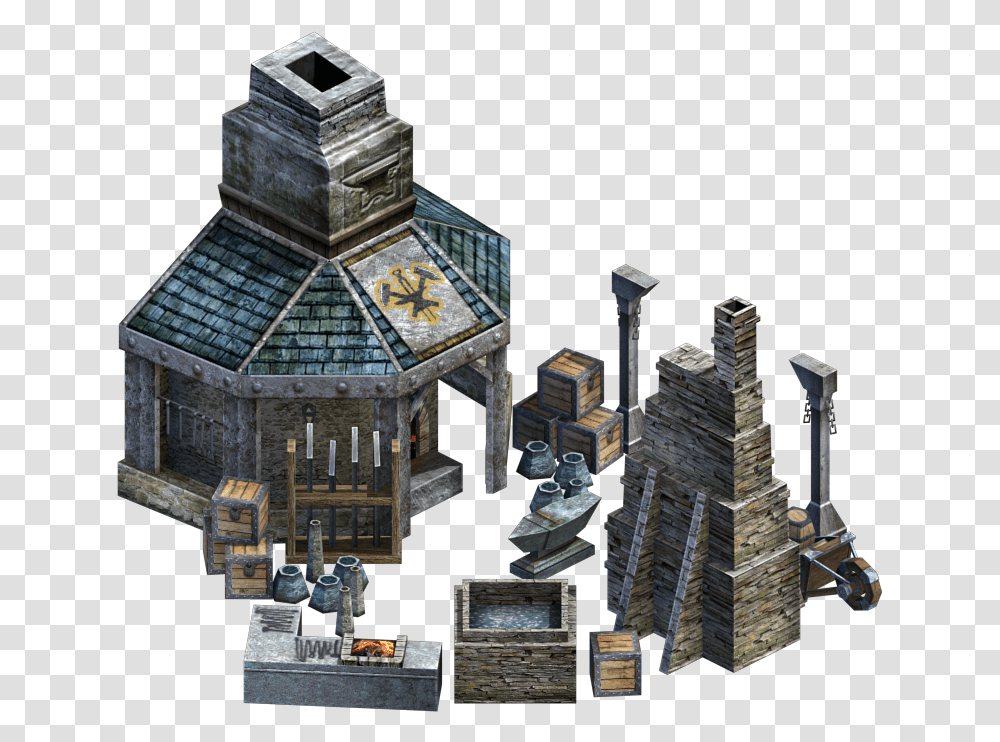 Forge Castle, Architecture, Building, Minecraft, Rubix Cube Transparent Png