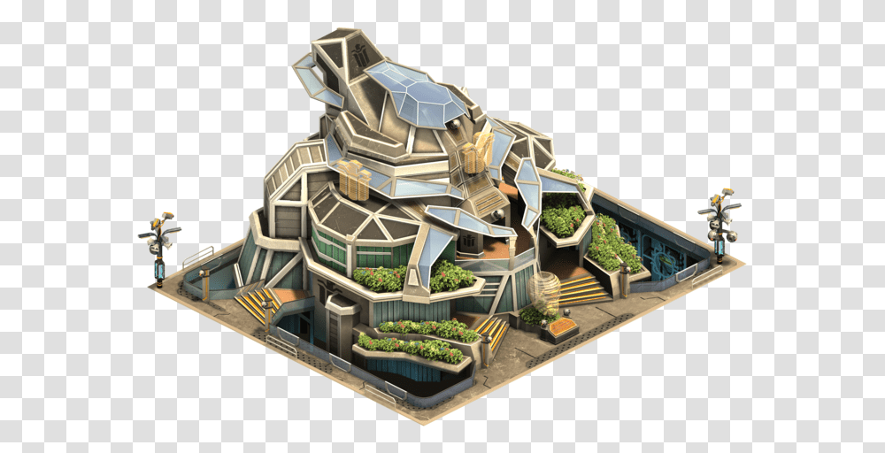 Forge Of Empires Space Age Town Hall, Building, Architecture, Mansion, House Transparent Png