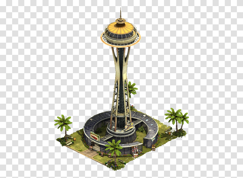 Forge Of Empires Wiki Space Needle Foe, Tower, Architecture, Building, Lamp Transparent Png