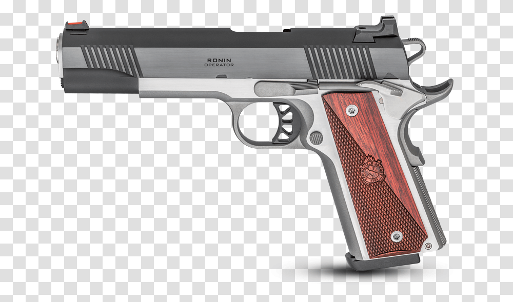 Forged Frame And Slide On The 1911 Ronin Springfield 1911 Loaded Stainless, Weapon, Weaponry, Piano, Leisure Activities Transparent Png