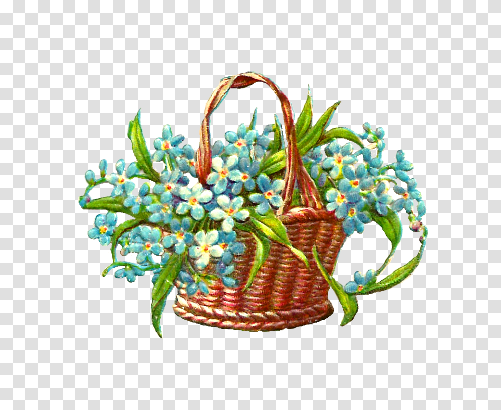 Forget Me Not Flower Clip Art, Basket, Pineapple, Fruit, Plant Transparent Png