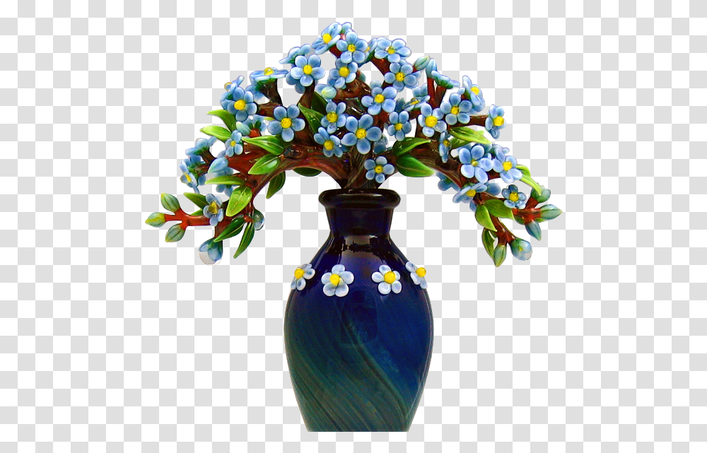 Forget Me Not Flowers Vase, Plant, Jar, Pottery, Flower Arrangement Transparent Png