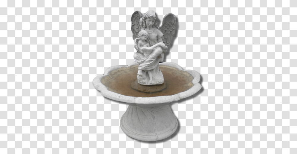 Forgetmenot Fountains With Angels Figurine, Statue, Sculpture, Wedding Cake Transparent Png