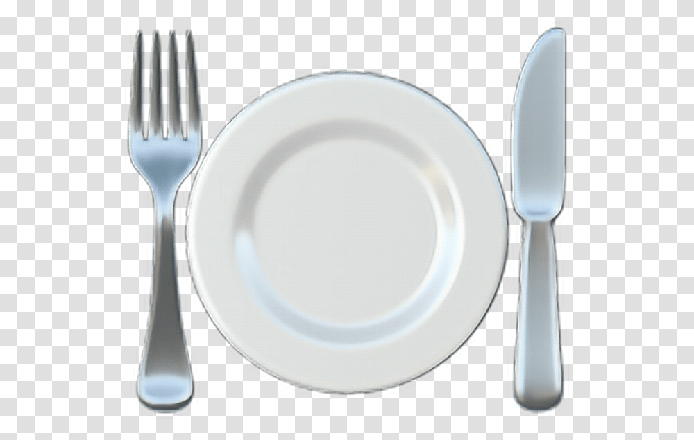 Fork And Knife With Plate Emoji Fork And Knife With Plate Emoji, Cutlery, Milk, Beverage, Drink Transparent Png