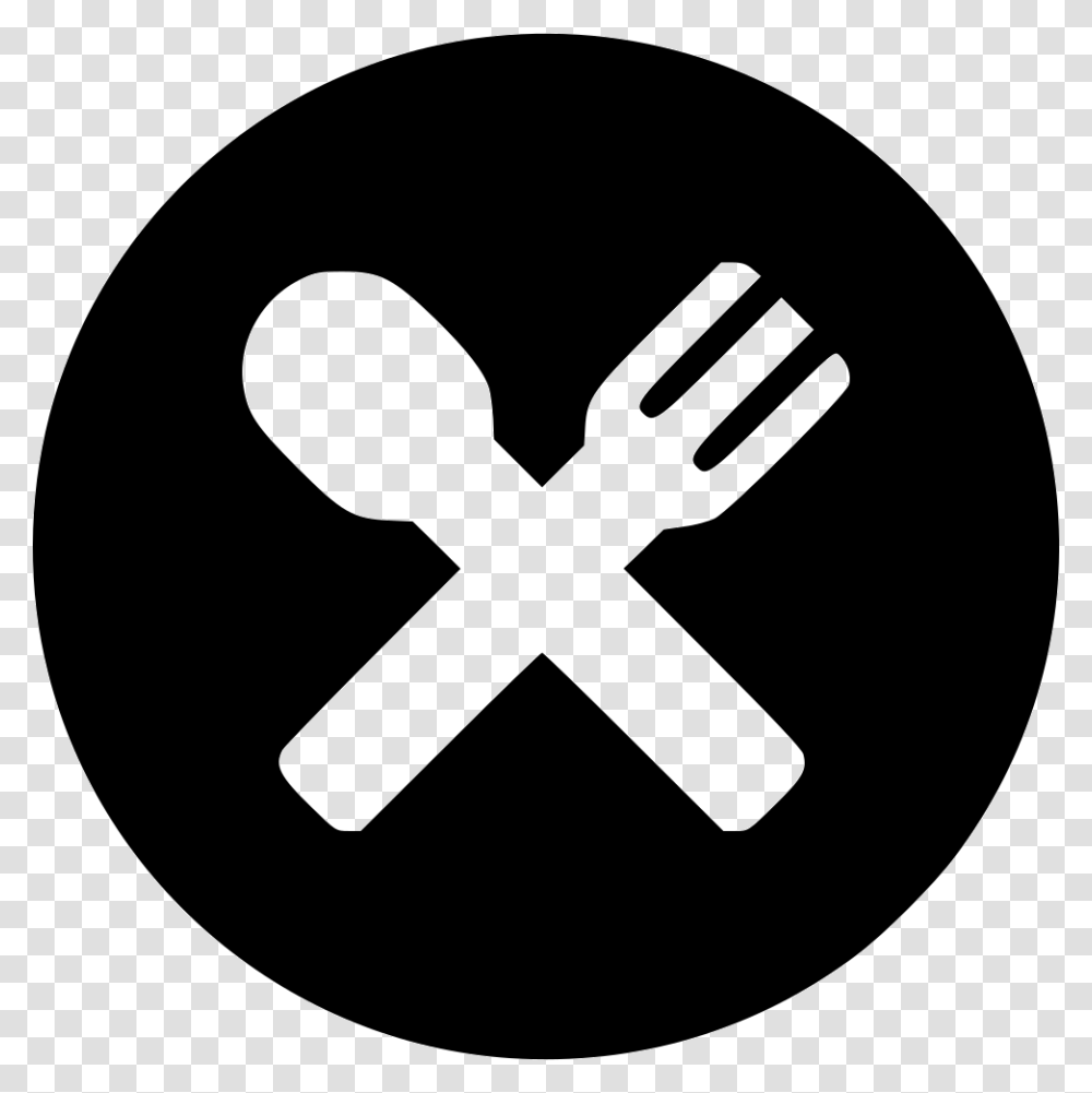 Fork And Spoon Circle Right And Wrong, Cutlery, Hand, Stencil Transparent Png