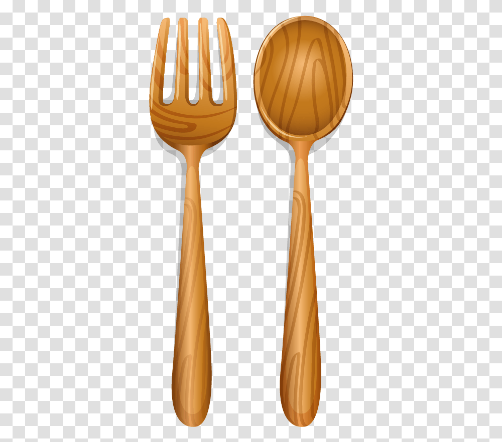 Fork And Spoon In, Cutlery, Wooden Spoon Transparent Png