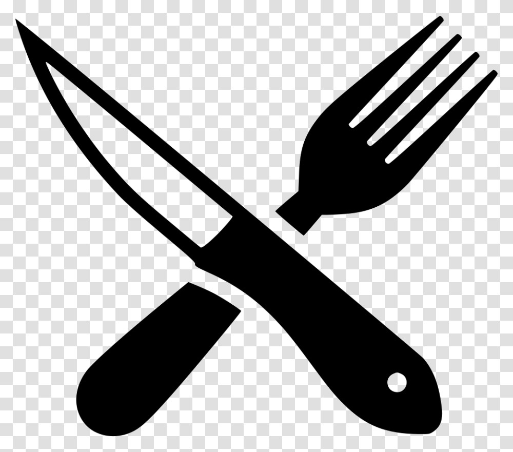 Fork And Steak Knife Svg Icon Free Download Fork And Knife, Cutlery, Blade, Weapon, Weaponry Transparent Png
