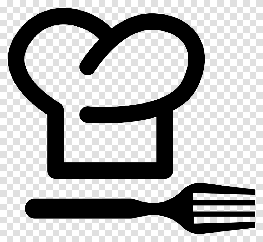 Fork Clipart Pink Chef Hat, Cutlery, Heart, Stencil Transparent Png