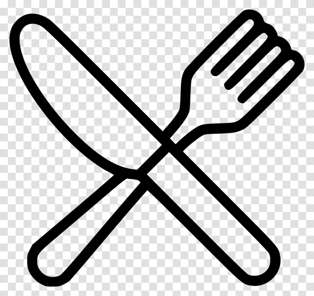 Fork Knife Food Restaurant Lunch Cutlery Icon Free, Scissors, Blade, Weapon, Weaponry Transparent Png