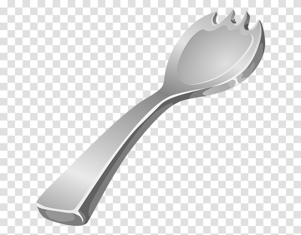 Fork Metallic Steel Kitchen Utensils Tools Cutlery Spork Clipart, Spoon Transparent Png