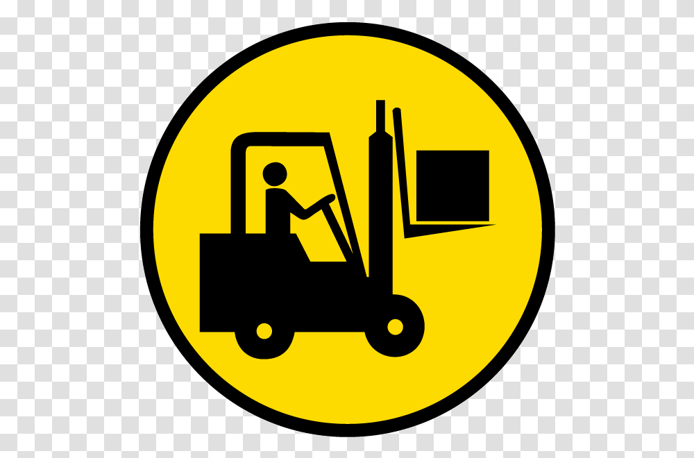Forklift Area Floor Sign Forklift Sign, Road Sign, Logo, Trademark Transparent Png