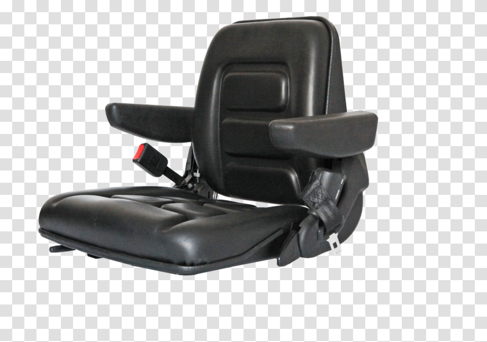 Forklift Seat Wseatbelt Car Seat, Cushion, Furniture, Chair, Headrest Transparent Png