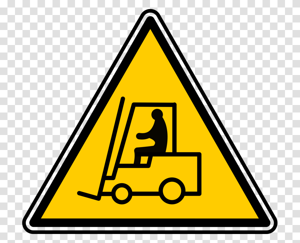 Forklift Warning Sign Hyster Company Symbol, Triangle, Road Sign Transparent Png