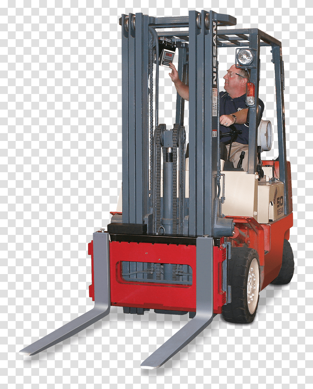 Forklift With Weighing Scale, Machine, Truck, Vehicle, Transportation Transparent Png