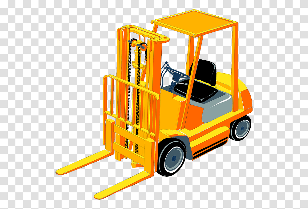 Forklifts Are A Very Powerful And Helpful Trucks It Is Used, Bulldozer, Tractor, Vehicle, Transportation Transparent Png