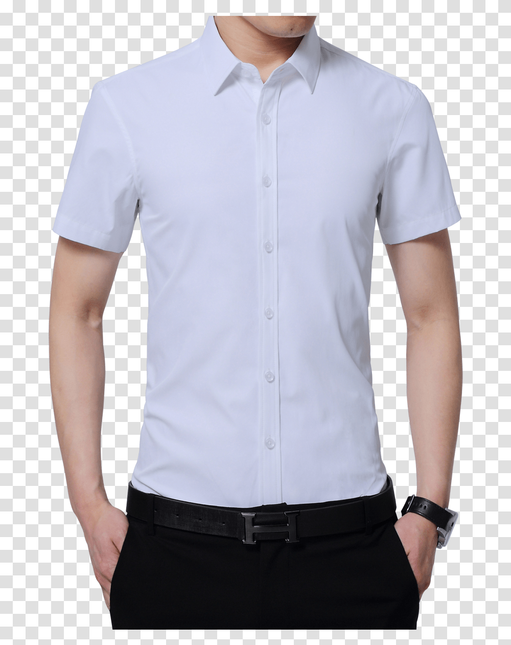 Formal Shirts Short Sleeve Top Quality White Slim Fit Mens Formal Shirt Trending, Apparel, Dress Shirt, Person Transparent Png