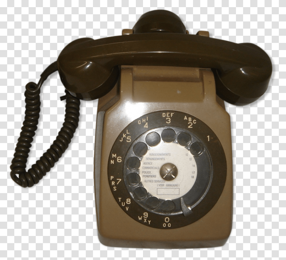Former Ptt Rotary Phone Gray And Green 1970Src De Telephone De, Electronics, Wristwatch, Dial Telephone, Camera Transparent Png