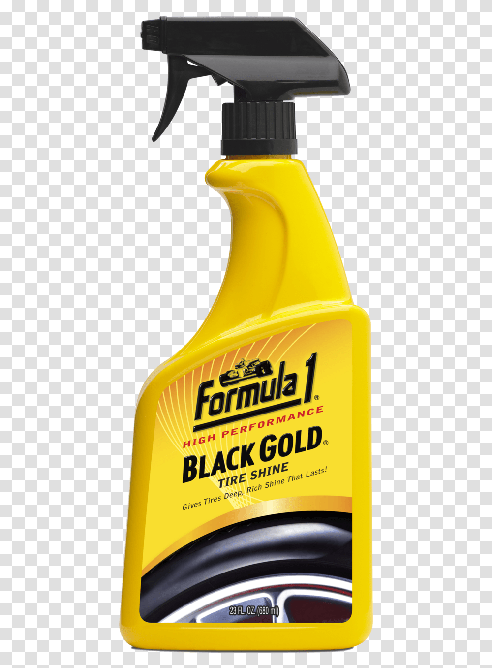 Formula 1 Black Gold Tire Shine, Label, Juice, Beverage Transparent Png