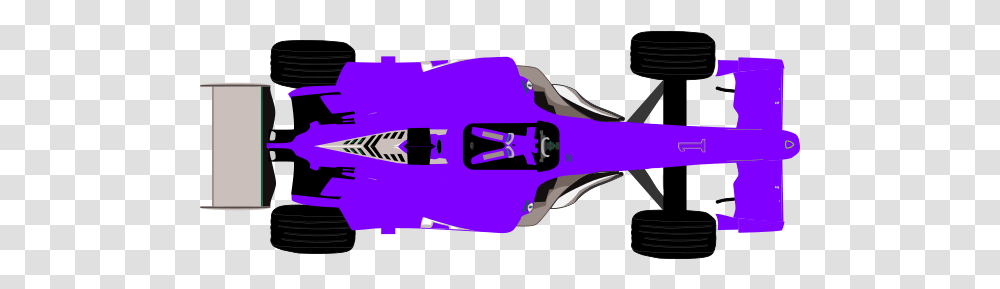 Formula 1 Car Top View 600x228 Clipart Download Formula 1 Car Top View, Leisure Activities, Weapon, Bobsled, Vehicle Transparent Png