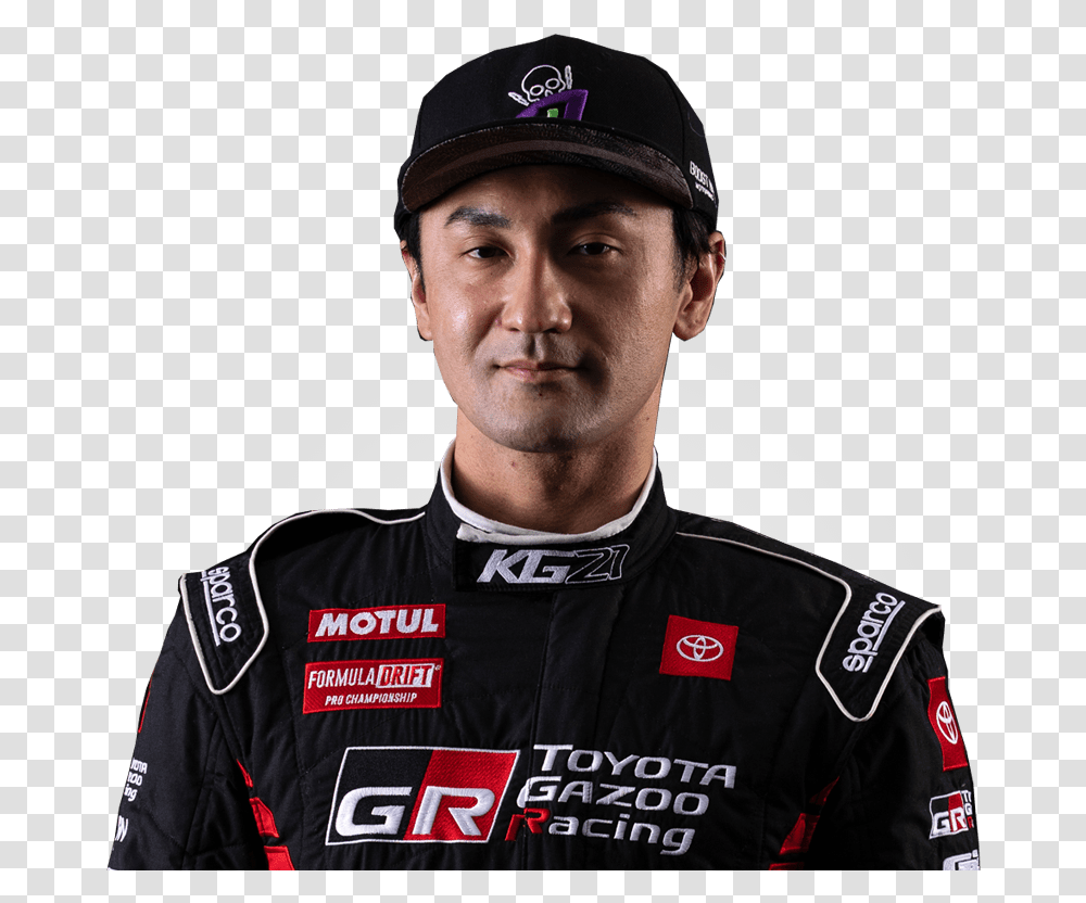 Formula Drift Race Car Driver, Clothing, Person, Shirt, Baseball Cap Transparent Png