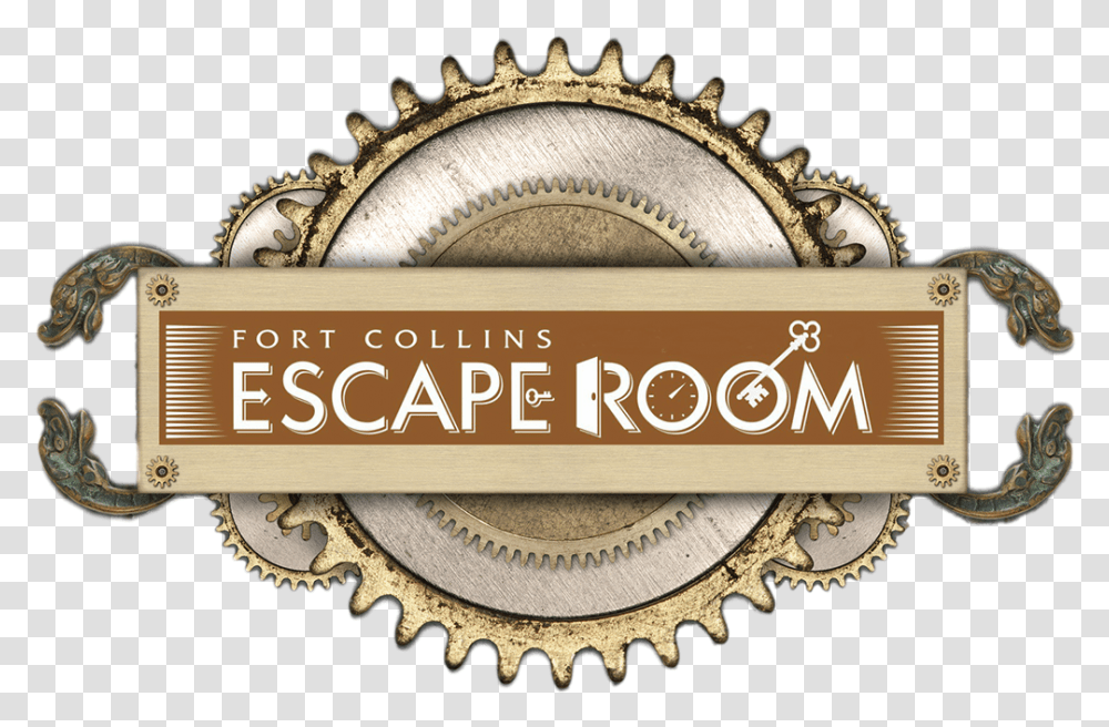 Fort Collins Escape Room, Logo, Trademark, Gear Transparent Png