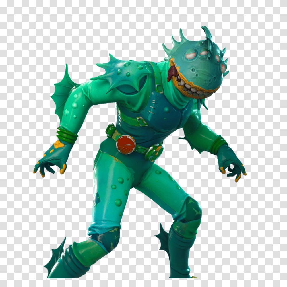 Fortnite Battle Royale Character 127 Clipart Image Moisty Merman Fortnite, Green, Person, Toy, People Transparent Png