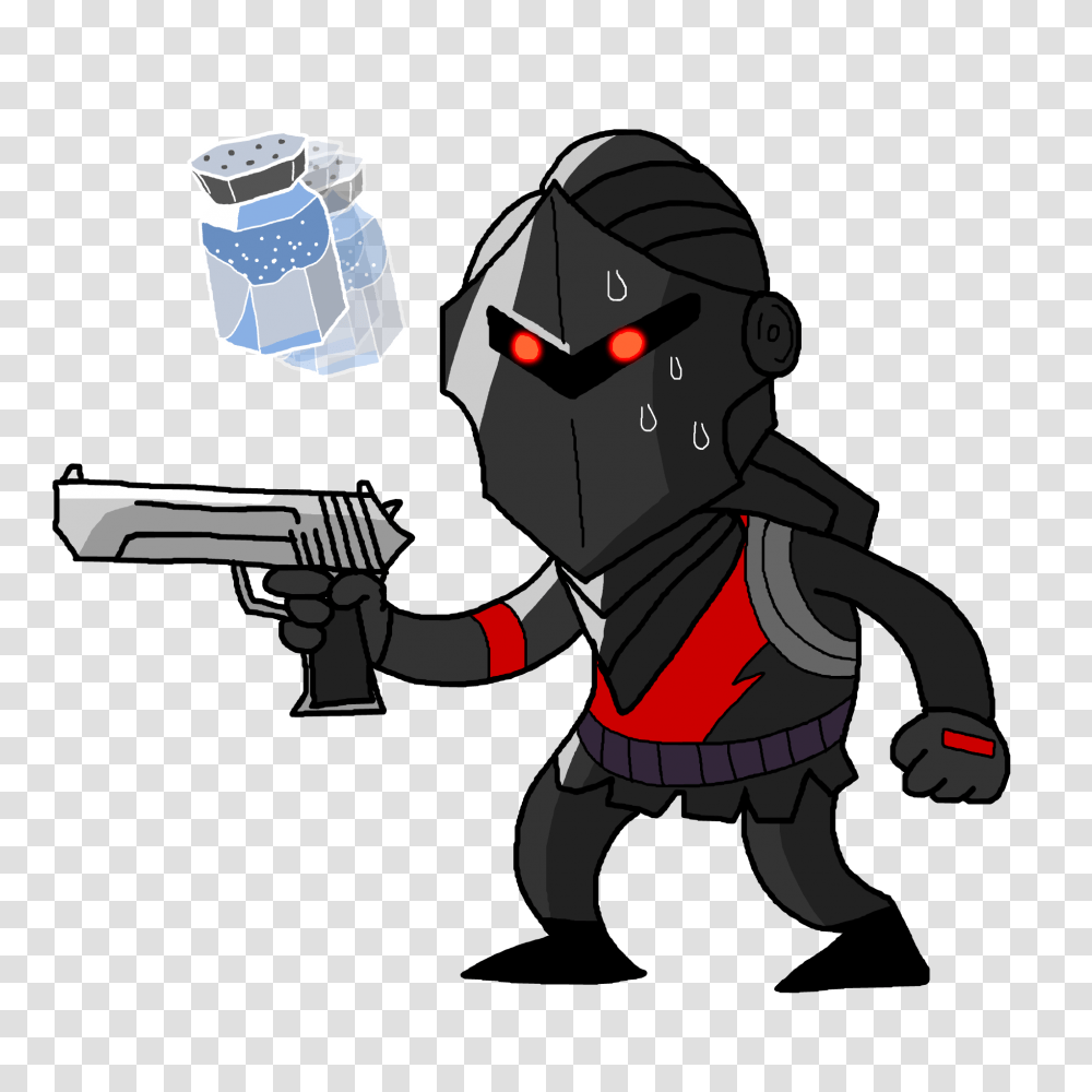 Fortnite Battle Royale Drawing Black Knight, Person, Human, Paintball, Ninja Transparent Png