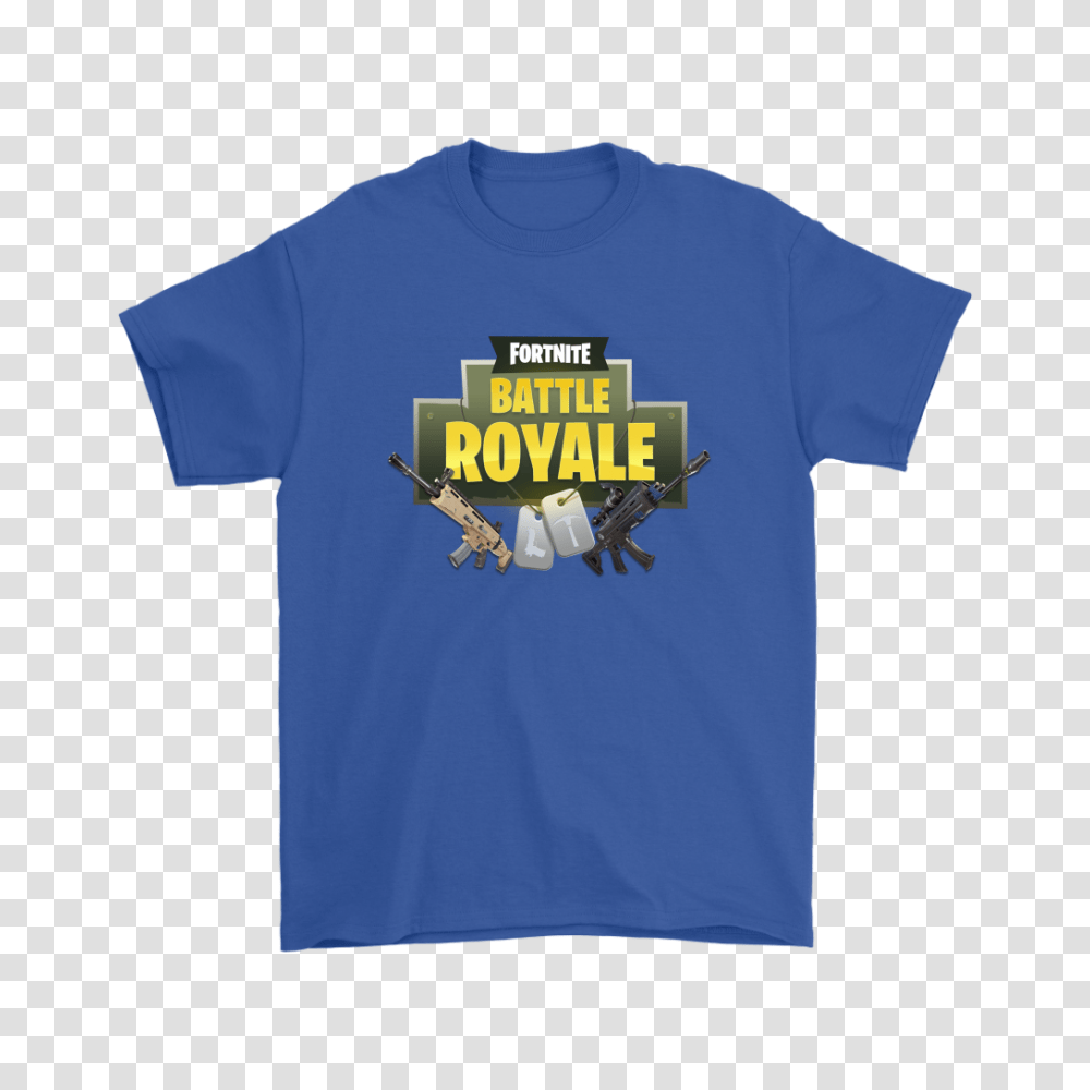 Fortnite Battle Royale Logo With Assault Rifle Shirts Teeqq Store, Apparel, T-Shirt Transparent Png