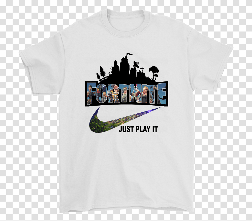 Fortnite Battle Royale X Nike Just Play It Logo Shirts Shut The Fuck Up Hand, Clothing, Apparel, T-Shirt, Person Transparent Png