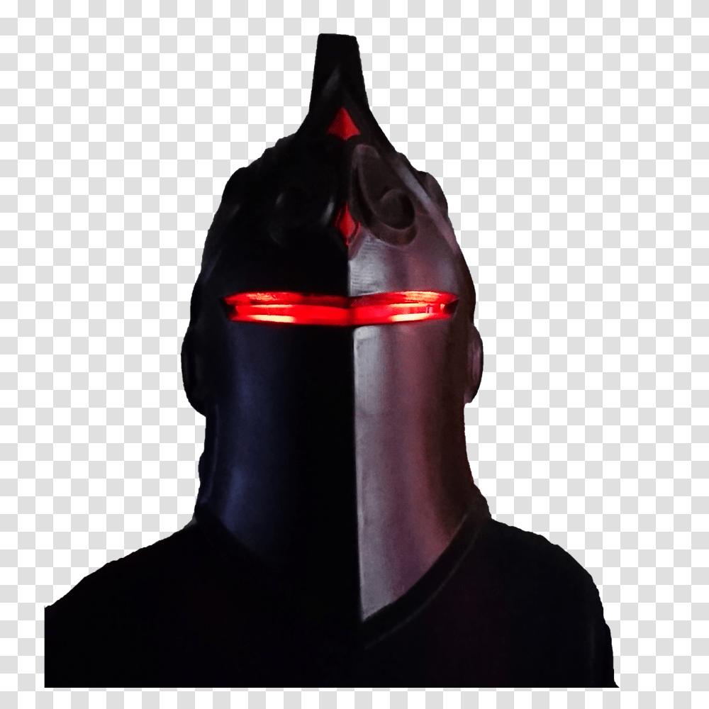 Fortnite Black Knight Helmet Replica, Person, Hood, Glass Transparent Png