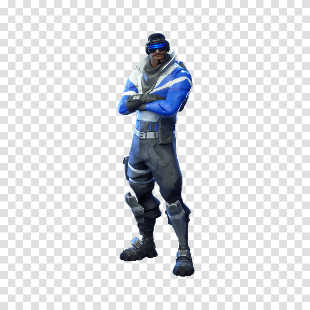 Fortnite Blue Striker Outfits, Person, Helmet, People Transparent Png