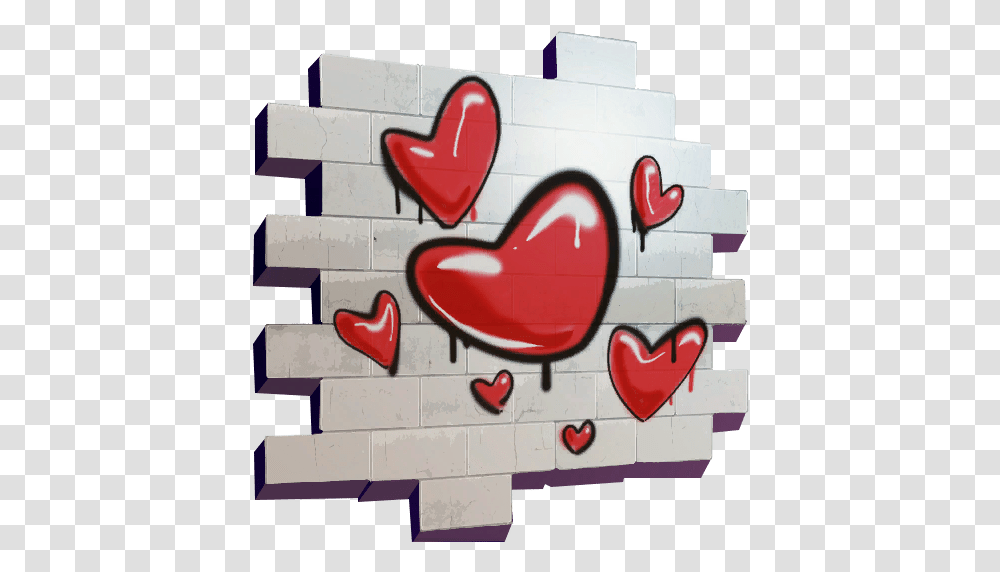 Fortnite Broken Heart Banner Free Pass Challenges Fortnite Hearts, Wall, Mural, Painting, Graffiti Transparent Png
