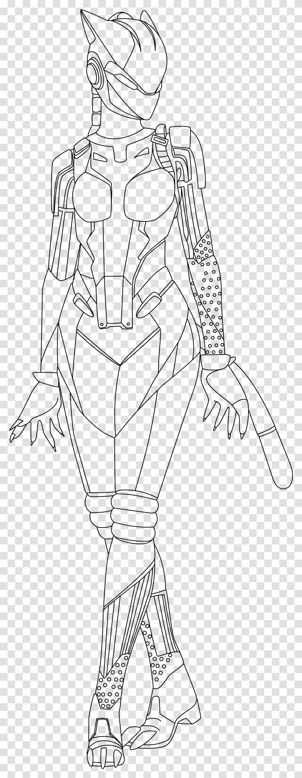 Fortnite Coloring Pages Skins Lynx, Gray, World Of Warcraft Transparent Png