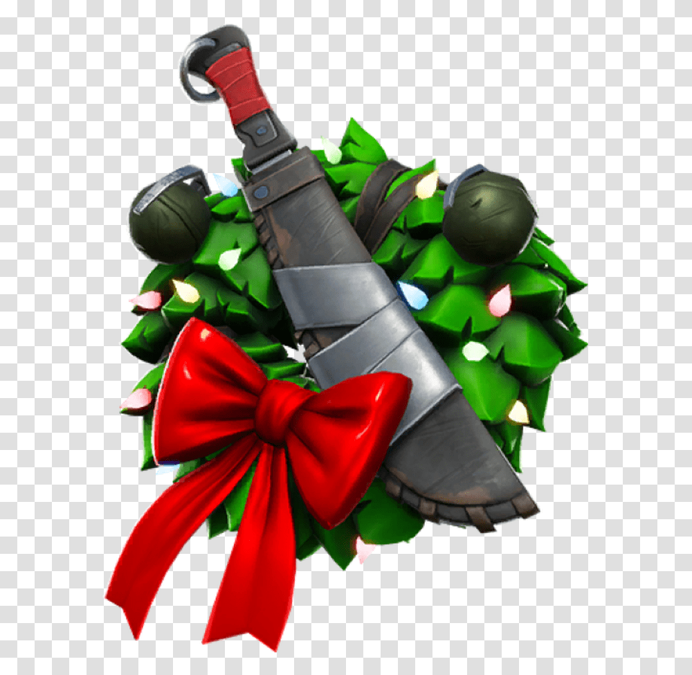 Fortnite Combat Wreath Fortnite Christmas Back Blings, Plant, Green Transparent Png