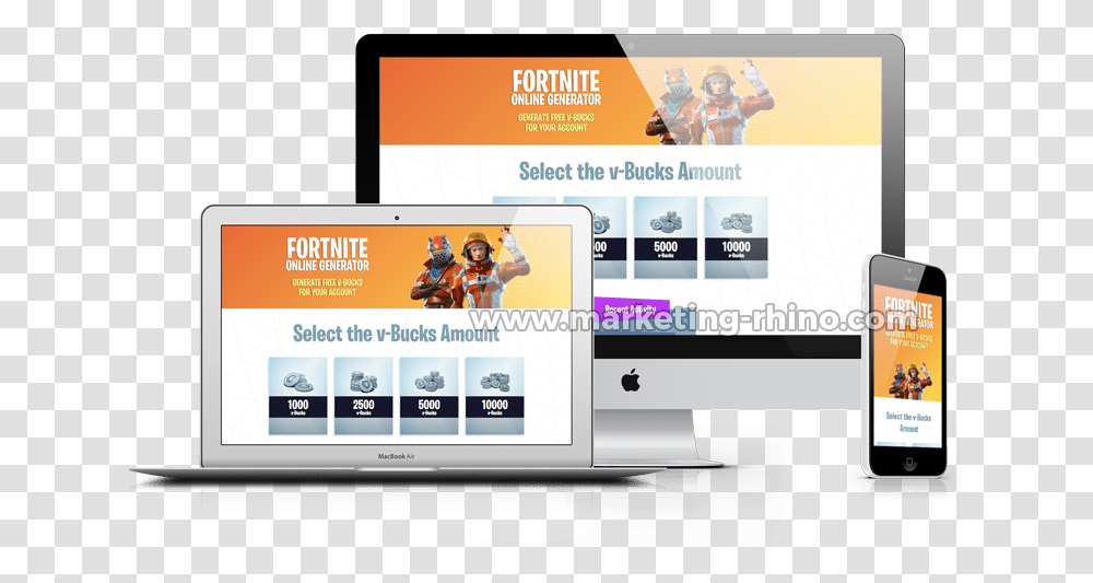 Fortnite Cpa Marketing Landing, Mobile Phone, Electronics, Computer, Monitor Transparent Png