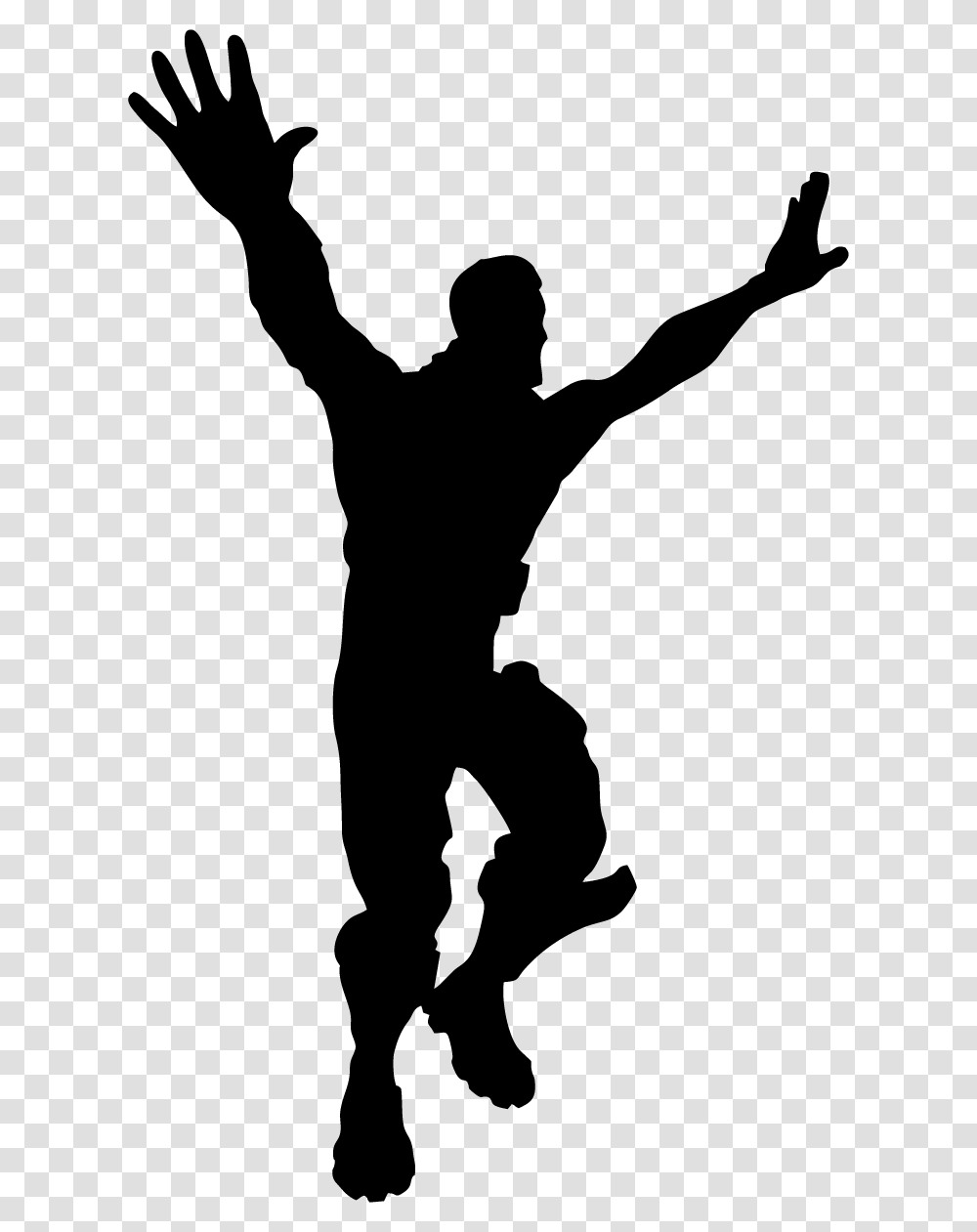 Fortnite Dances Silhouette, Gray, World Of Warcraft Transparent Png