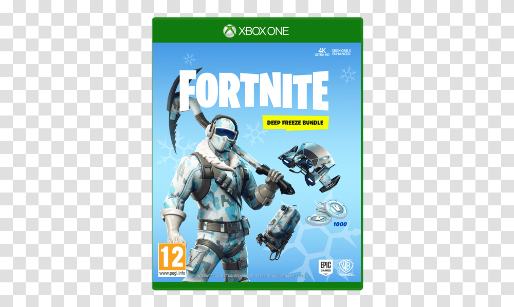 Fortnite Deep Freeze Bundle Xbox One, Helmet, Person, Poster Transparent Png