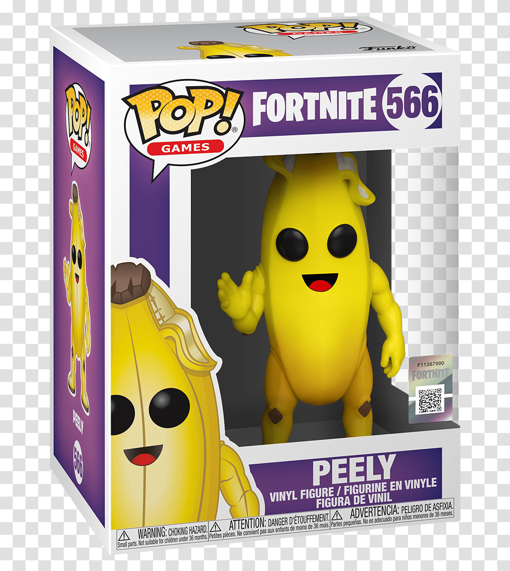 Fortnite Funko Pop Peely, Toy, Pac Man, Inflatable Transparent Png