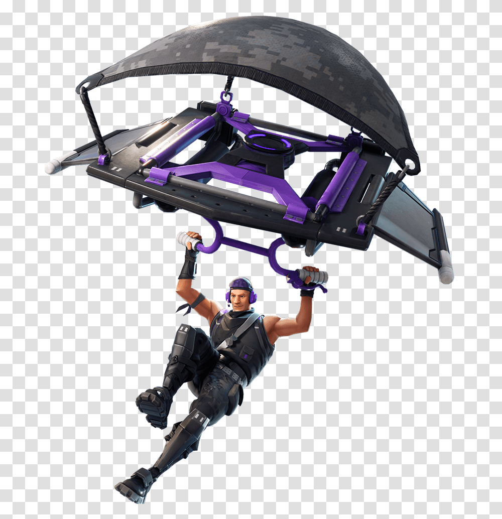 Fortnite Glider, Person, Human, Helmet Transparent Png