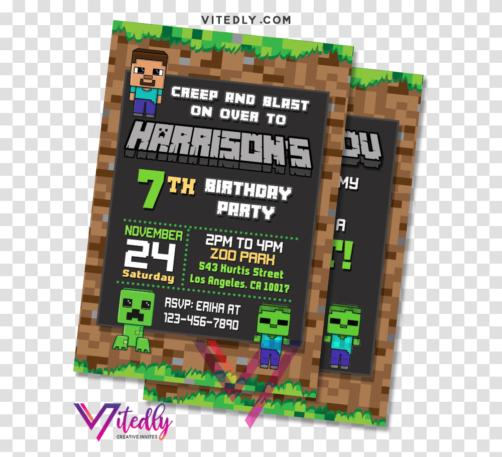 Fortnite Invitation Season 11 With Free Back Design - Vitedly Birthday, Poster, Advertisement, Flyer, Paper Transparent Png