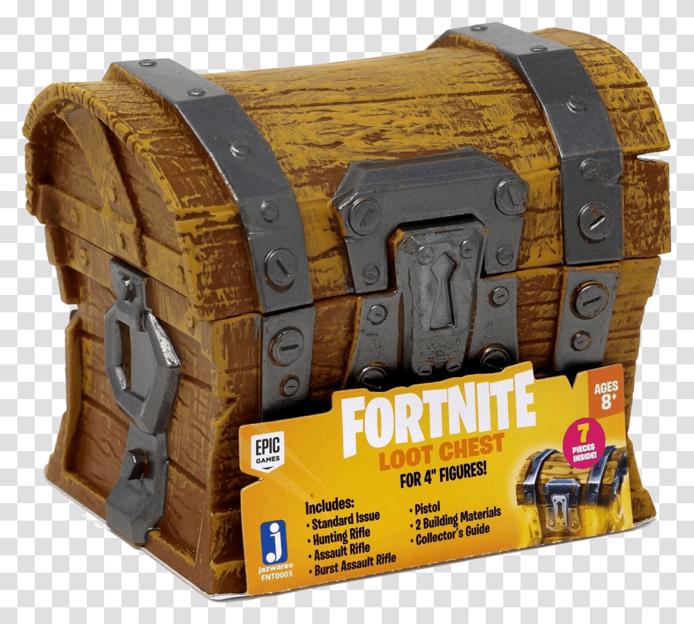 Fortnite Loot Chest Toy, Treasure, Box, Bulldozer, Tractor Transparent Png