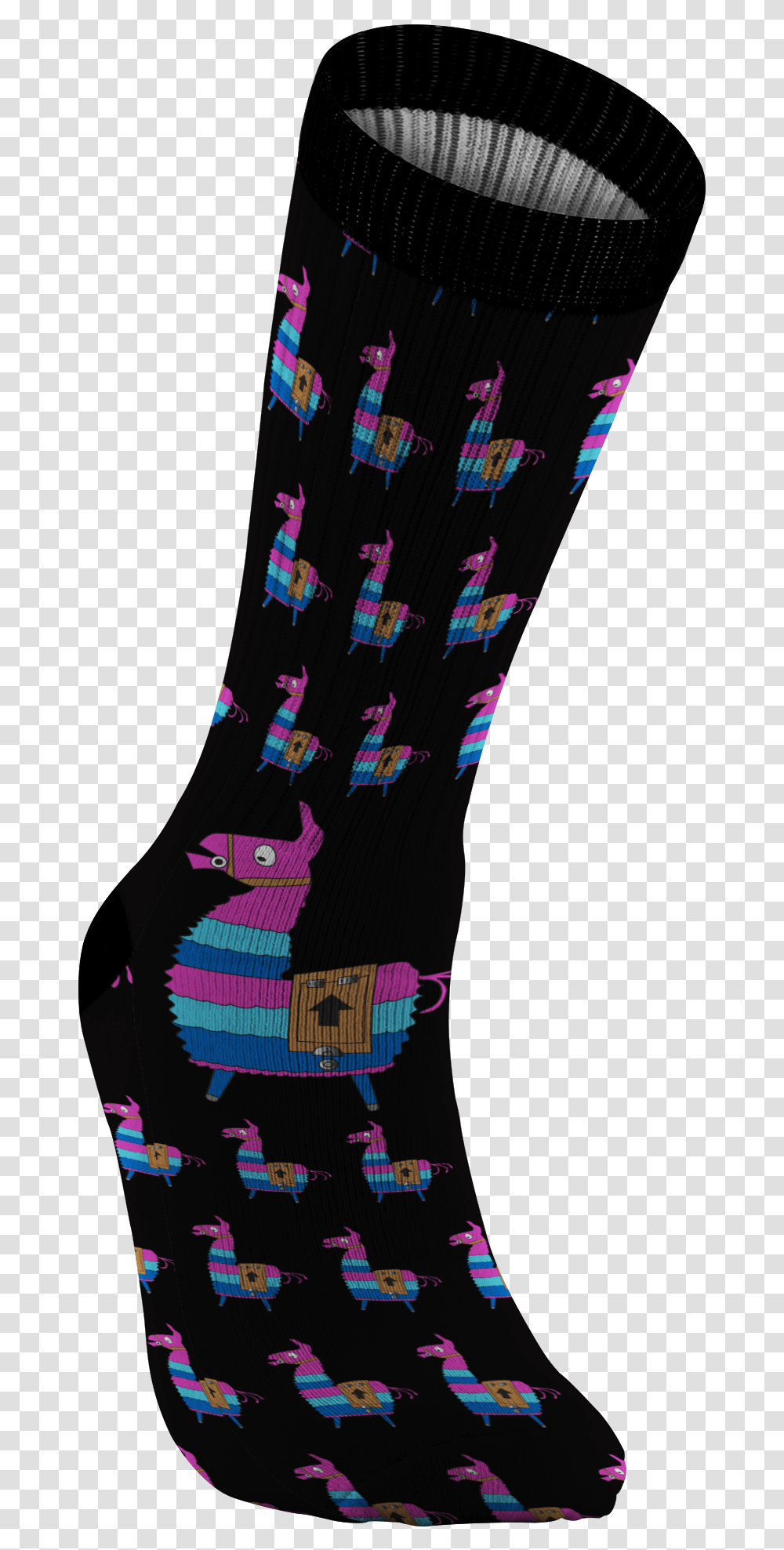 Fortnite Loot Llama Socks Sock, Apparel, Pants, Shoe Transparent Png