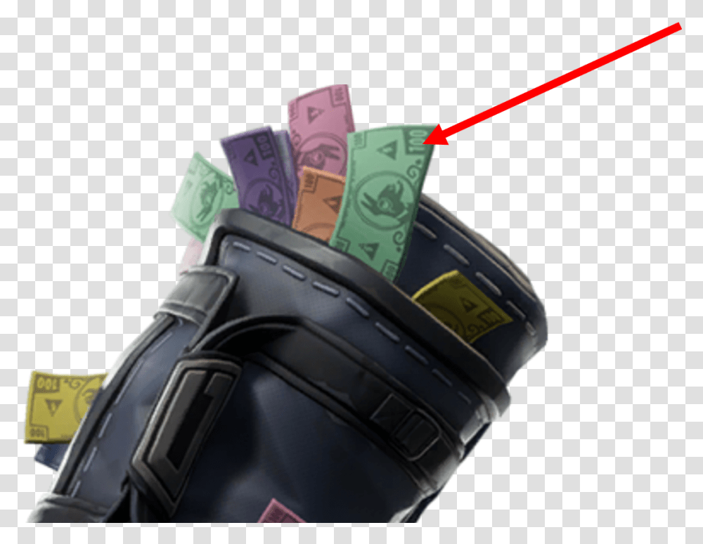 Fortnite Money Bag Back Bling, Helmet, Apparel, Light Transparent Png