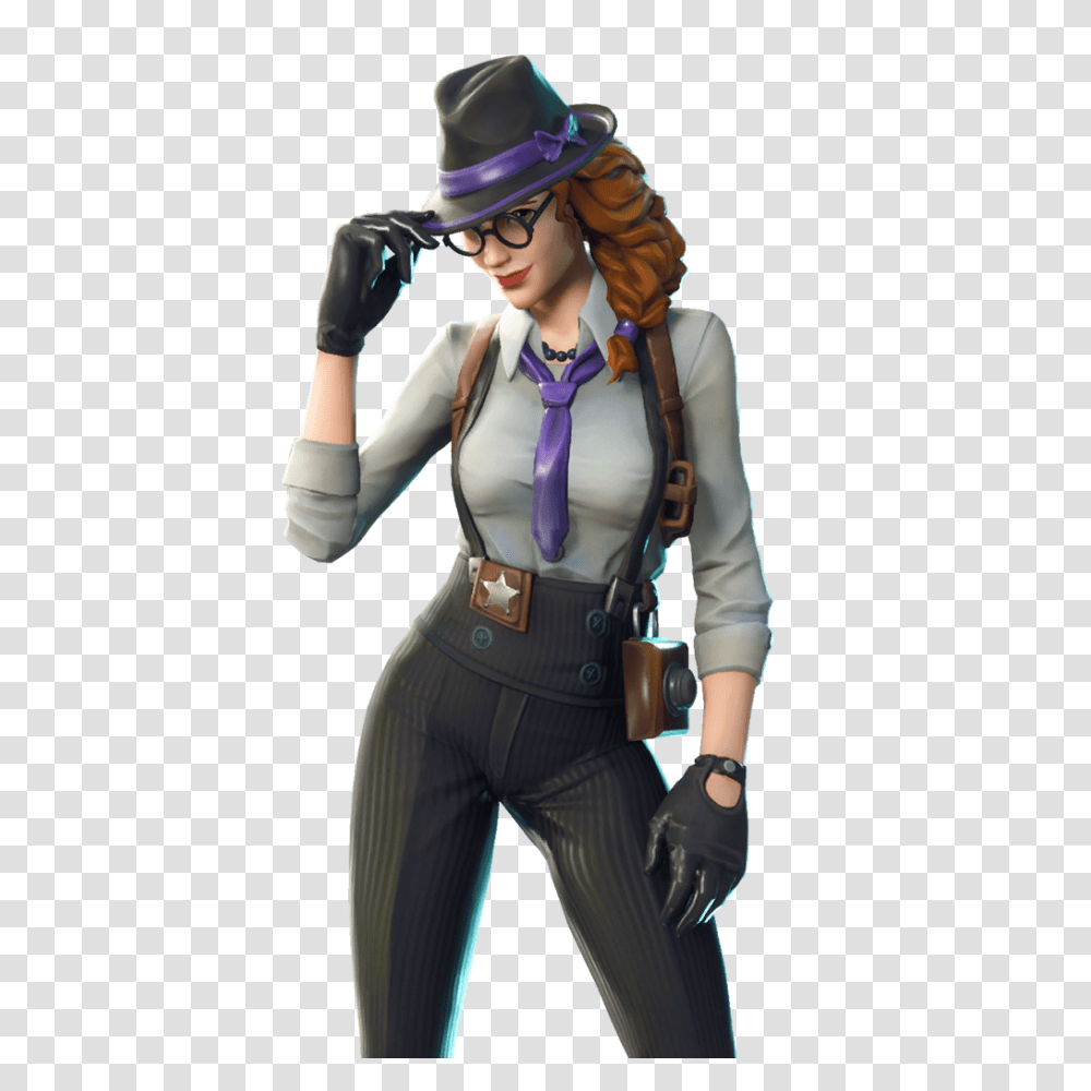 Fortnite Patch 4 5 Datamine Reveals Drum Gun New Skins New Fortnite Detective Skins, Costume, Person, Sunglasses, Figurine Transparent Png