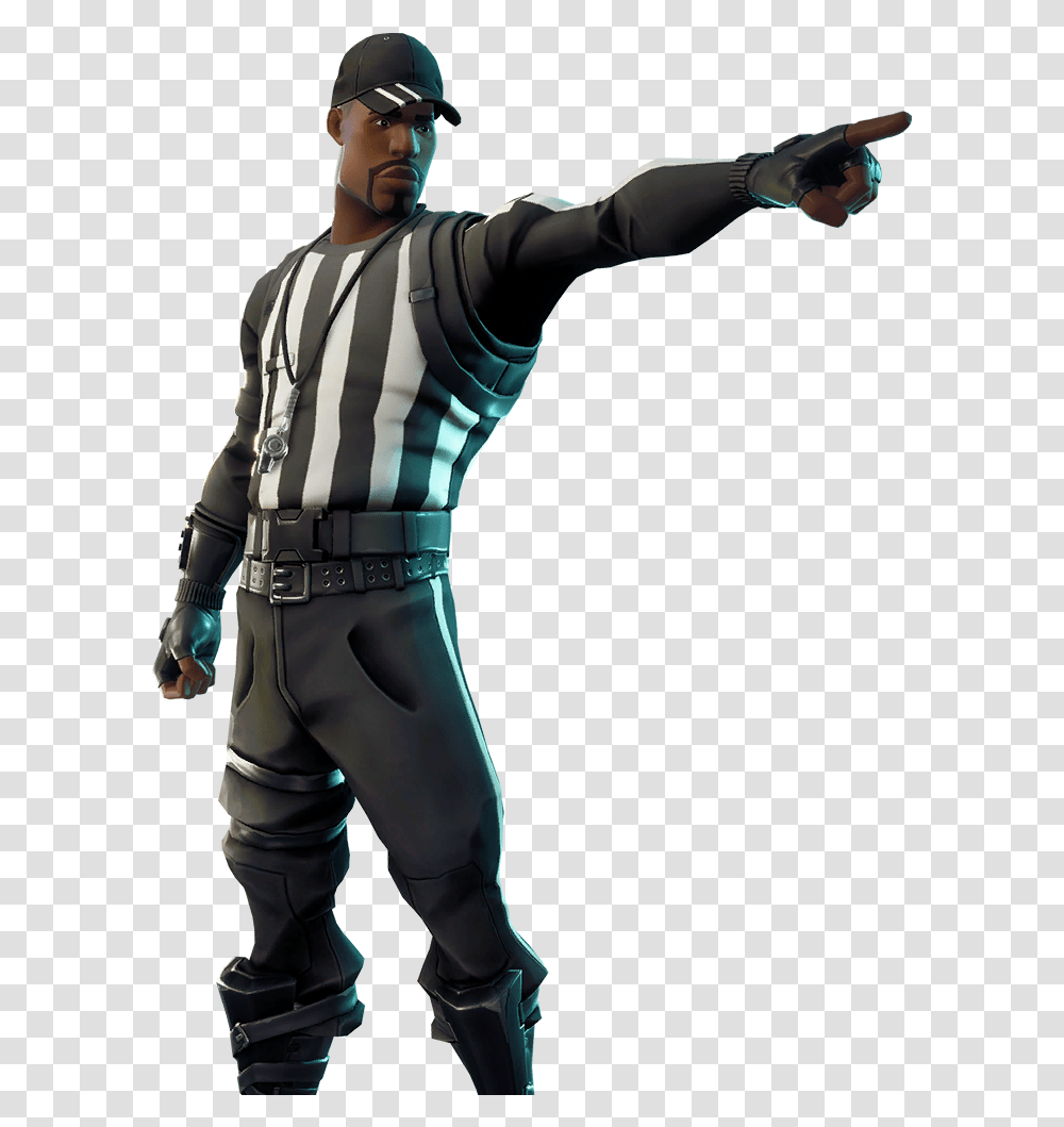 Fortnite Player Fortnite Referee Skin, Person, People, Sleeve Transparent Png