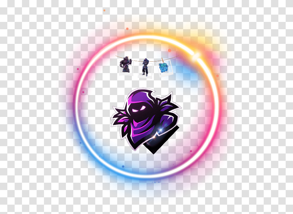Fortnite Raven Logo Download Gif Circle Background, Person, Human, Light, Frisbee Transparent Png