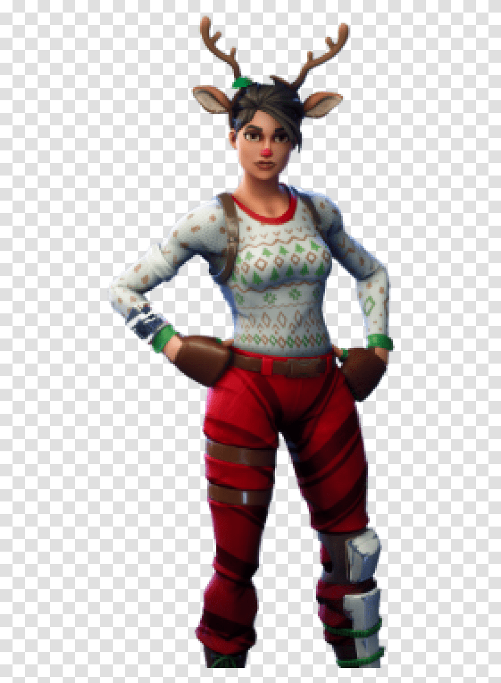 Fortnite Red Nosed Raider, Person, Costume, Sleeve Transparent Png