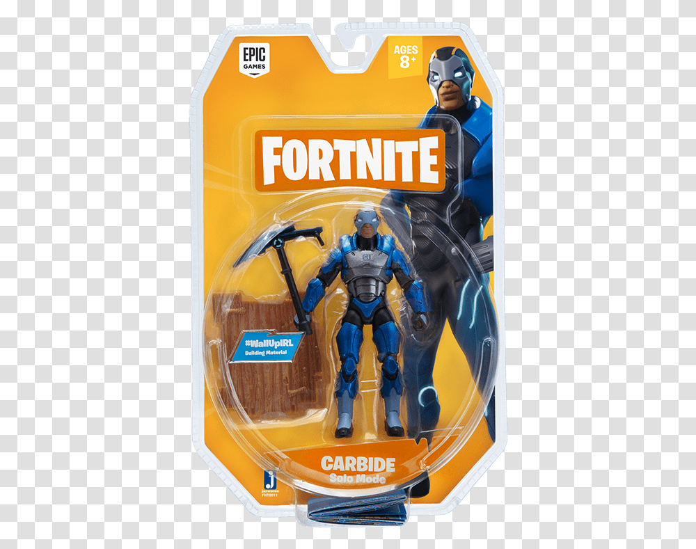 Fortnite Solo Mode Figure Carbide Fortnite Carbide Toy, Helmet, Apparel, Person Transparent Png